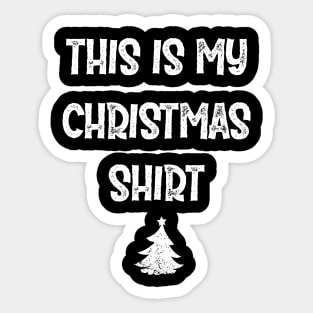 This Is My Christmas Pajama Shirt Funny Christmas 4 Sticker